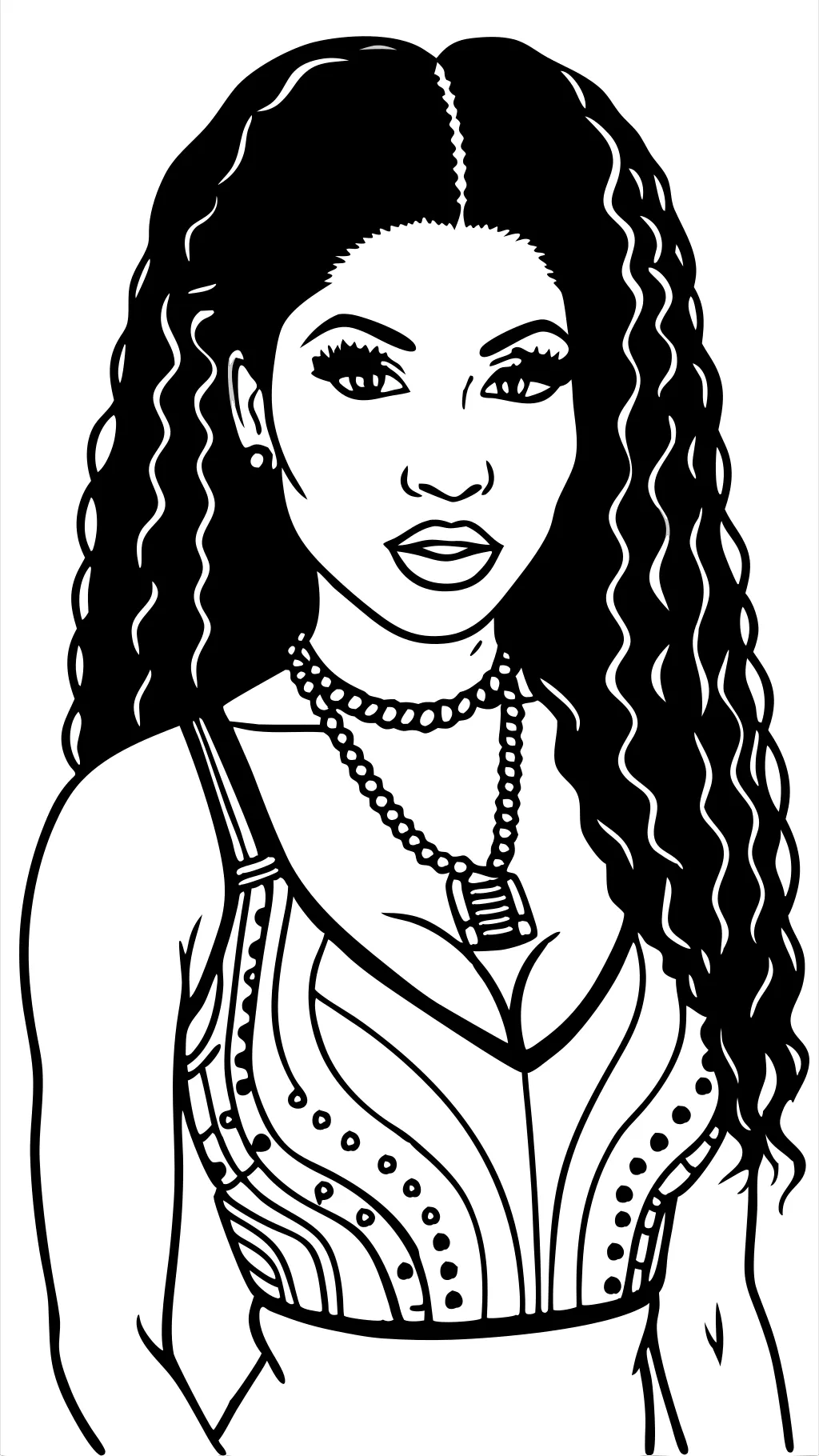 nicki minaj coloring page